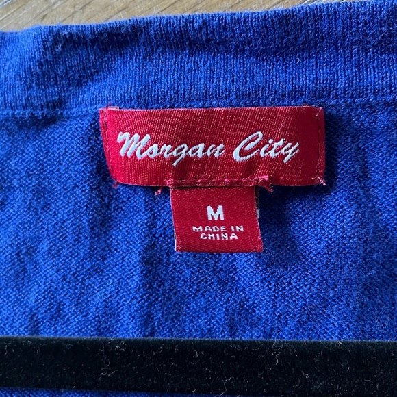 Morgan City Women's Lightweight Sweater Cardigan 1/2 sleeve (medium) - Picture 3 of 5
